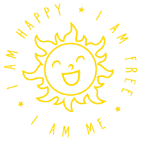 Yellow Happy Sun - I am Happy symbol